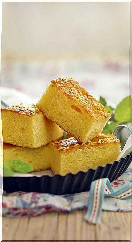 Eggless sponge cake