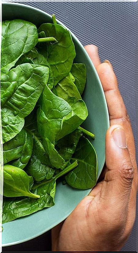 Bowl of spinach