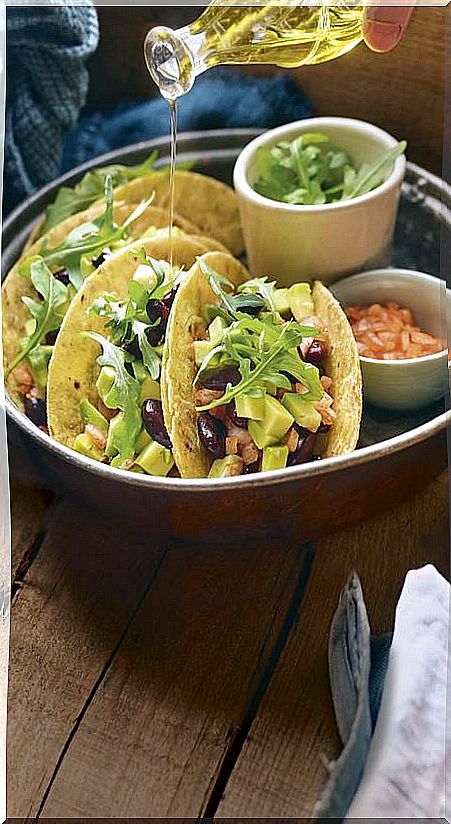 Mexican bean tacos